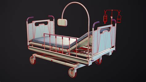 Medical Bed PBR 3D Model By Evrika