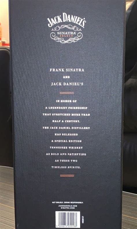 Frank Sinatra And Jack Daniel S Special Edition Jack Daniel S Sinatra