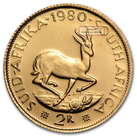 South African 2 Rand Gold Coin - Random Year Coin - Au/bu - Sku 12157