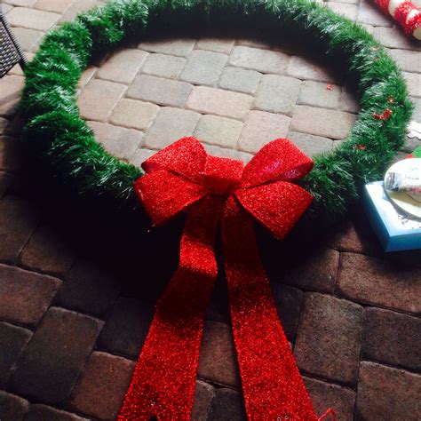 My Huge Christmas Wreath I Made From Pool Noodles I Duct Taped Them