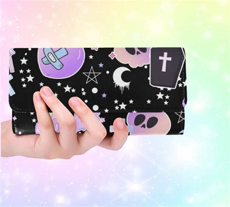 Spooky Pastel Goth Spooky Wallet Kawaii Wallet Pastel Etsy