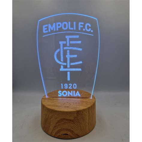 Lampada In Plexiglass Con Disegno Stemma Dell Empoli Calcio E Nome