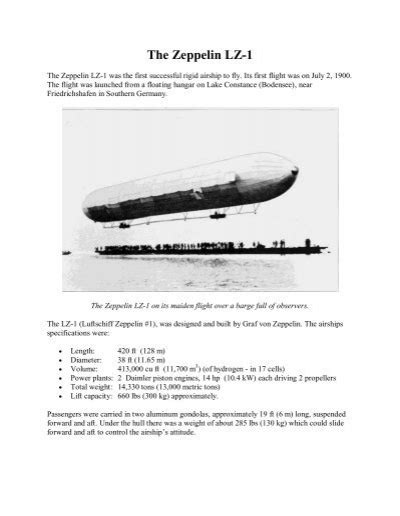 The Zeppelin Lz 1