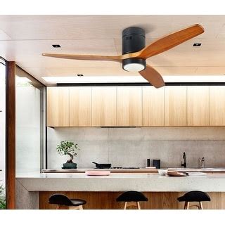 52 Inch Solid Wood Ceiling Fans with Lights for Living Room Kitchen ...