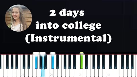 Aimee Carty 2 Days Into College Piano Tutorial Instrumental How She