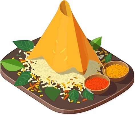 Masala Dosa Unique Served Illustration Indian Traditional Food With