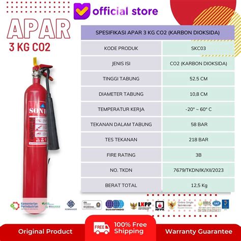 Supplier Alat Pemadam Api Jual Apar Kg Co Merk Sonick