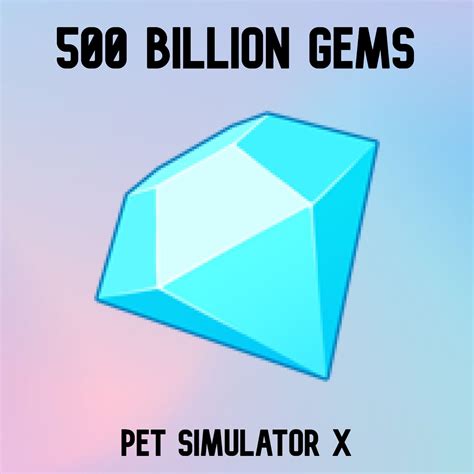 Pet Simulator X 💎100b 250b 500b 1t💎 Cheap Gems Diamonds Psx