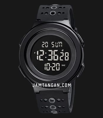 Skmei Bkbk Men Digital Dial Black Silicone Strap Jamtangan