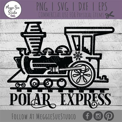 Polar Express Christmas Train Svg Christmas Train Silhouette Etsy