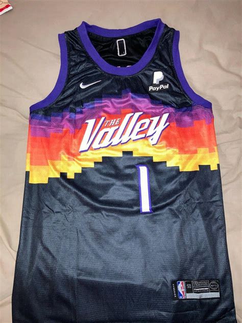 Devin Booker Phoenix Suns 2020 21 City Edition The Valley Black Jersey 1 Nba 3819688643