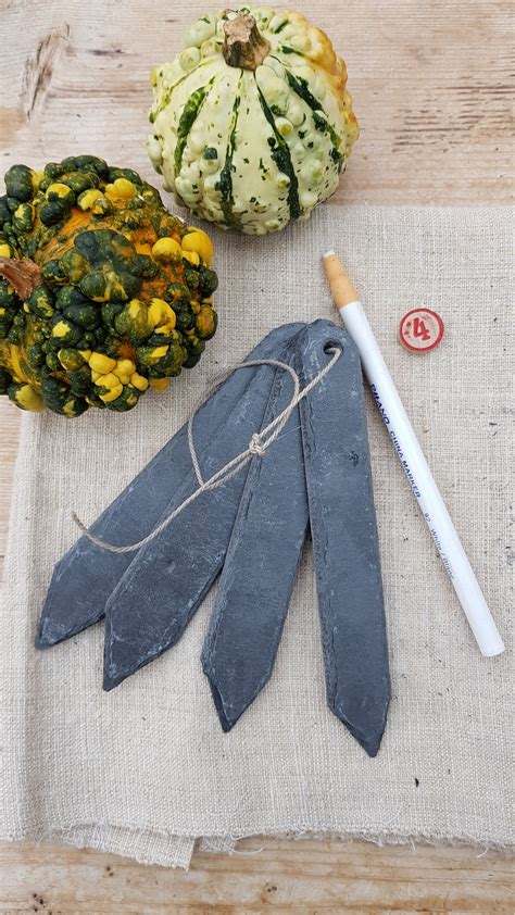 Handmade Slate Plant Markers Garden Ideas Garden Ts Etsy