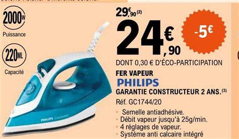 Promo Fer Vapeur Philips Chez E Leclerc ICatalogue Fr