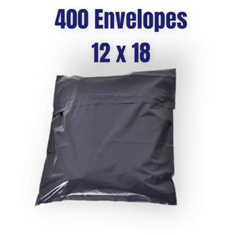 400 Envelope De Segurança Plástico 12X18 400 Embalagem Cinza Correio