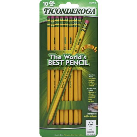 Ticonderoga Pencils Sharpened Soft No 2 Hb King Kullen