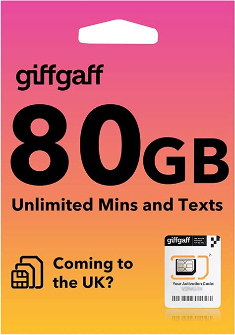 Giffgaff Uk Tarjeta Sim Prepagada Para D As Con Gb De Datos