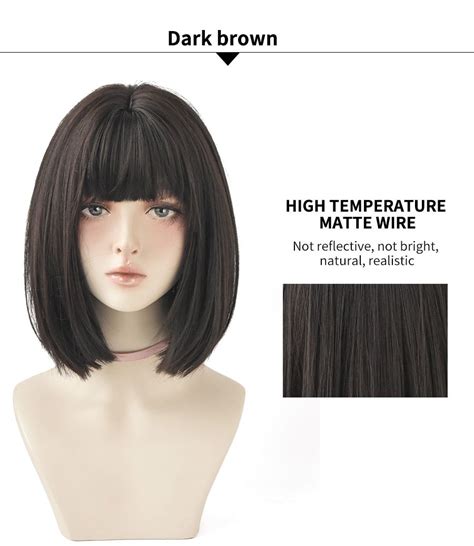 Outre Shorts Wig Short Bob Wig With Bangs For Women Heat Resistant