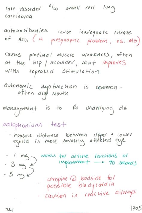 721. What is Lambert-Eaton myasthenic syndrome? s/sx? / How do you ...