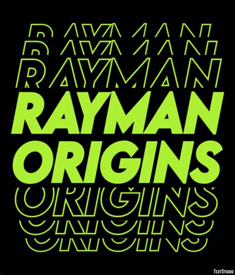 Rayman Origins Text Effect and Logo Design Videogame