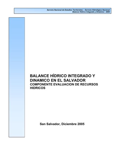 Balance Hídrico