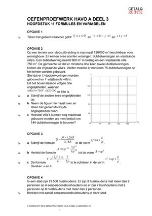 Getal En Ruimte Oefentoets Havo Oefenproefwerk Havo A Hoofdstuk