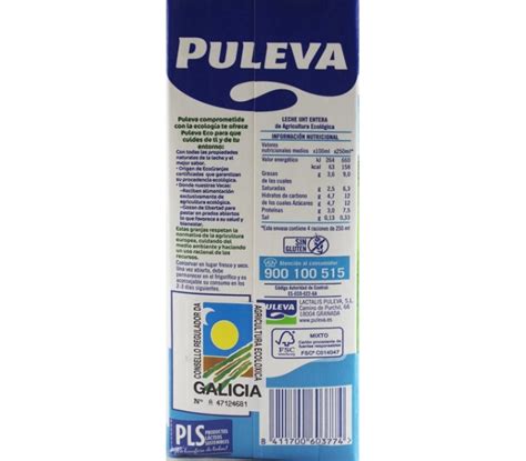 LECHE ENTERA ECOLOGICA PULEVA 1 L