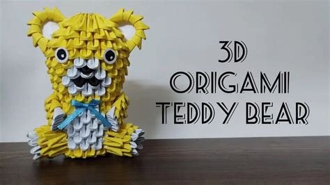 How To Make Small D Origami Teddy Bear Diy Paper Teddy Bear Youtube