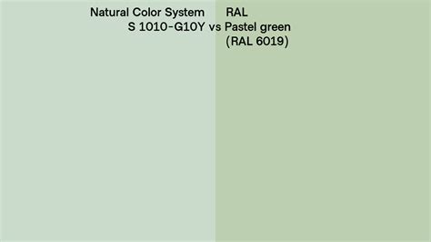 Natural Color System S G Y Vs Ral Pastel Green Ral Side By