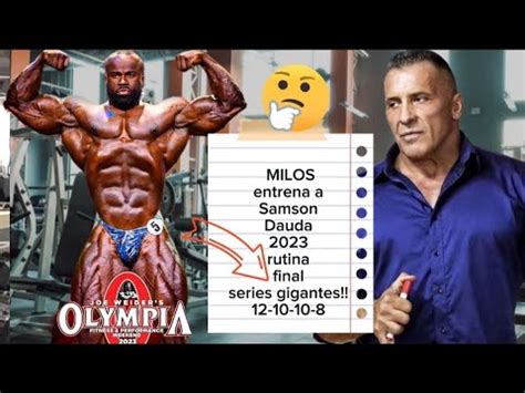 Milos Sarcev El Entrenador De Samson Dauda Para El Mr Olympia