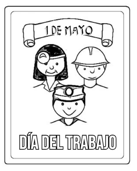 Muchas imágenes para el 1º de mayo para descargar y colorear en el día