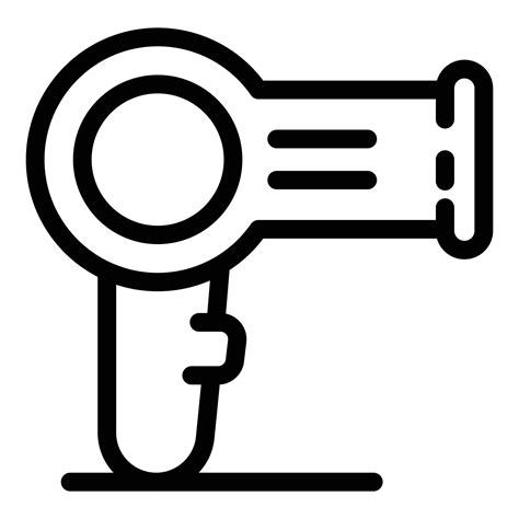 Hair Dryer Icon Outline Style 15665343 Vector Art At Vecteezy