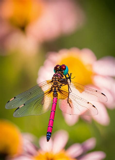 Lexica Dragonfly In Flower Professional Color Grading Soft Shadows