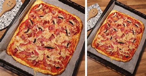 Low Carb Pizzateig Ohne Hefe Gesunde Pizza Vom Blech Pizza Teig