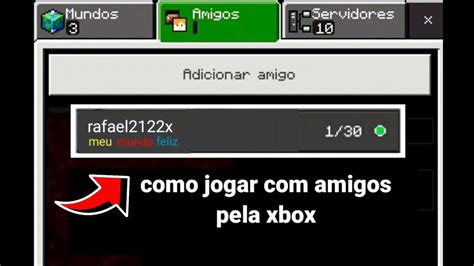 Como Jogar Minecraft Com Seu Amigo De Longe No Celular Pelo Xbox Youtube