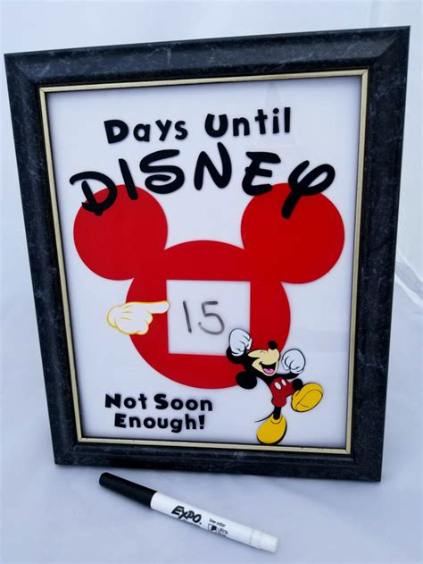 Disney Vacation Countdown DIY, Dry Erase & Easy! - Leap of Faith Crafting