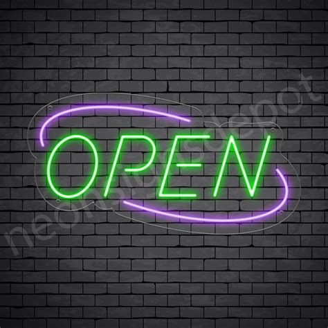 Deco Open Neon Sign - Neon Signs Depot