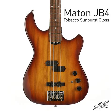 Maton Jb4 Tobacco Sunburst Gloss Sunburst Bass Guitar I Love Bass