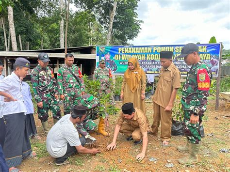 Babinsa Koramil 401 02 Babat Toman Tanam Pohon Di Lingkungan Pondok