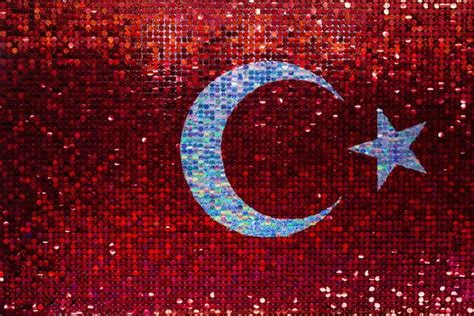 Premium Photo | Turkish national flag with white star and moon in view