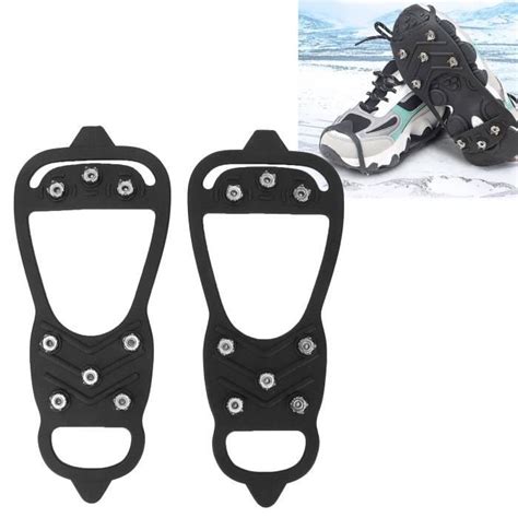 KAH Crampon Neige pour Chaussure antidérapant avec 8 Pointes en Acier