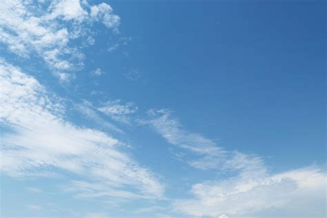 Blue Sky With White Clouds On Sunny Day Beautiful Summer Clear Sky