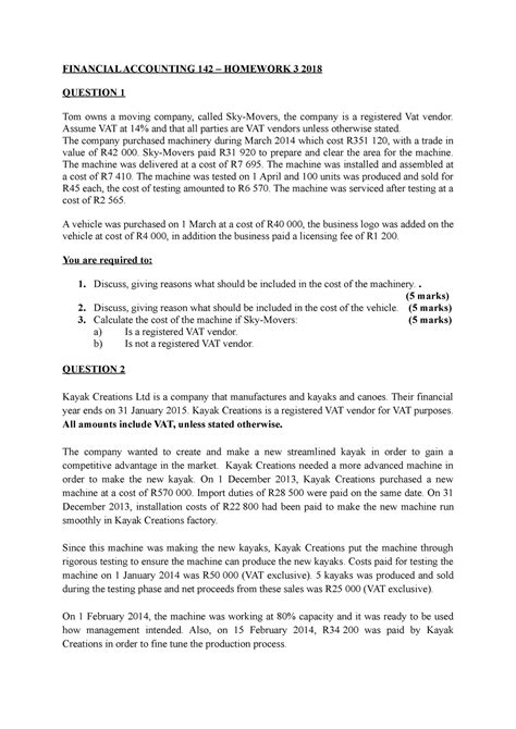 Homework 3 Fia 142 2018 Tut Financial Accounting 142 Homework 3