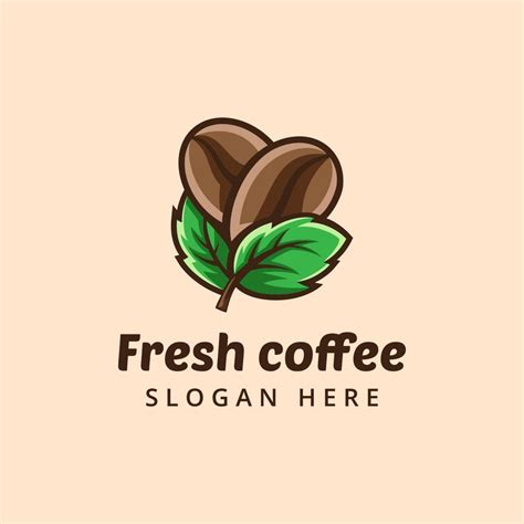 Coffee Leaf Logo Design Vector Template Vector Art At Vecteezy