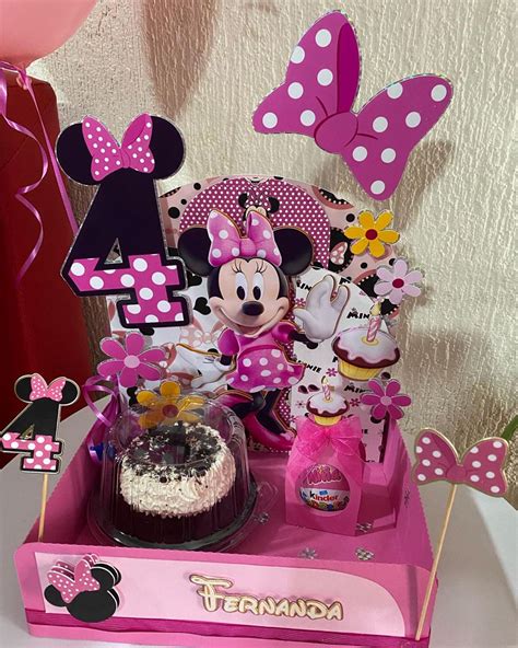 Bandejas Personalizadas Minnie Mouse Cestas De Regalo Para Ni Os