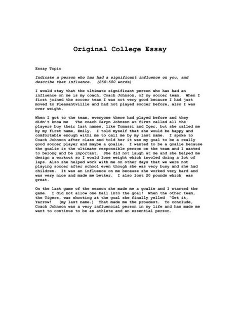 Word College Essay Examples Writings And Essays Within Word