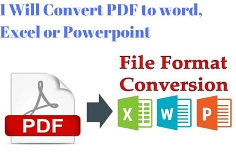 Convert Pdf To Word Excel Or Powerpoint By Aliiqbal004 Fiverr