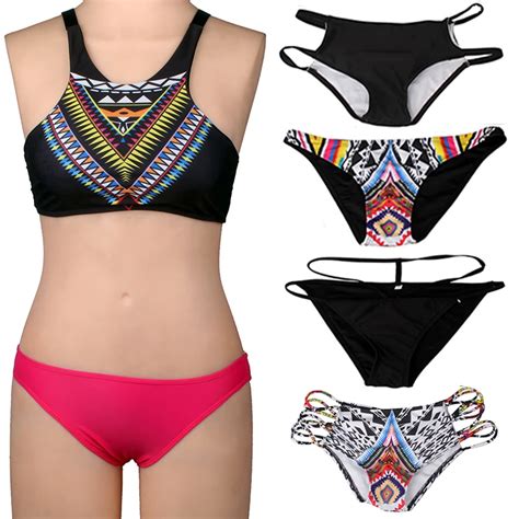 LELINTA Women High Neck Design Bikini Set Geometry Vintga Swimwear