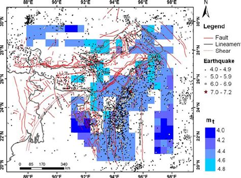 The Spatial Distribution Of Estimated Magnitude Of Completeness Or The