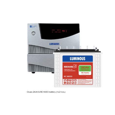 Luminous Combo Home UPS 2 KVA Cruze Battery 150 Ah RC18000 At Rs