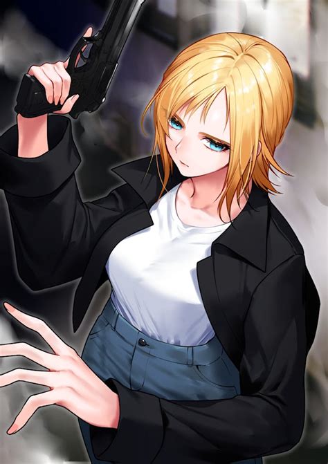Waka Shark Waka Aya Brea Parasite Eve Series Parasite Eve I 1girl Black Jacket Blonde